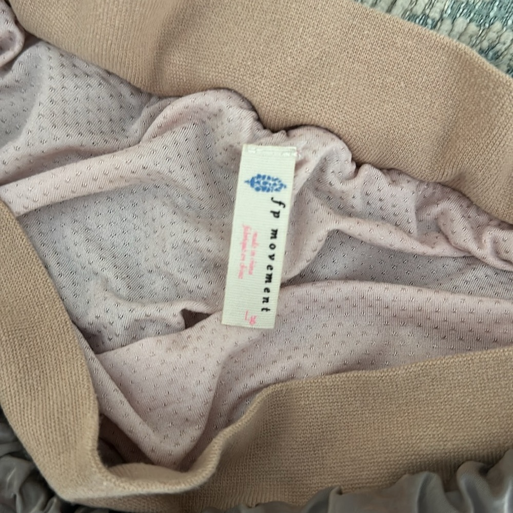 Free people movement pinkish gray shorts. - Picture 2 of 7